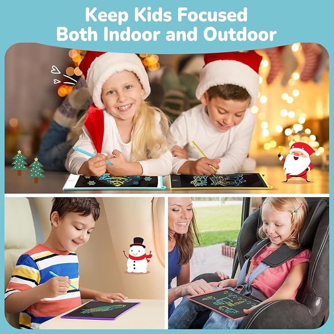 TECJOE 4 Pack LCD Writing Tablet, 8.5 Inch Colorful Drawing Board, Kids Travel - Image 8