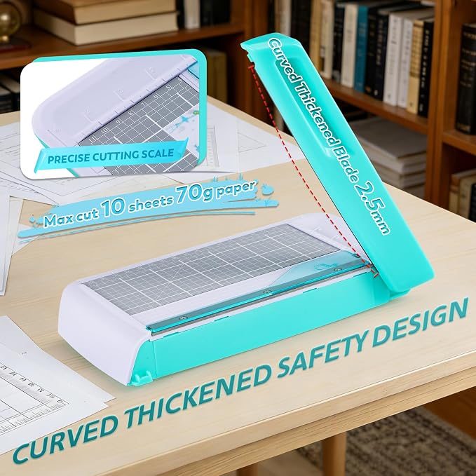 Small Paper Cutter for 7 inch Cut Length, Portable& Mini Paper Cutter - Image 7