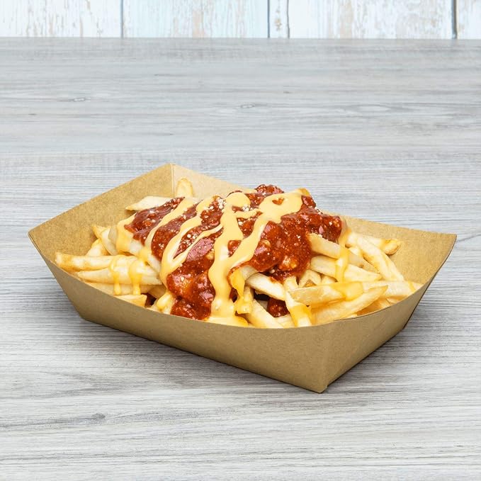Karat FP-FT250K Kraft Paper Food Serving Tray, 2.5lb Capacity, by Karat