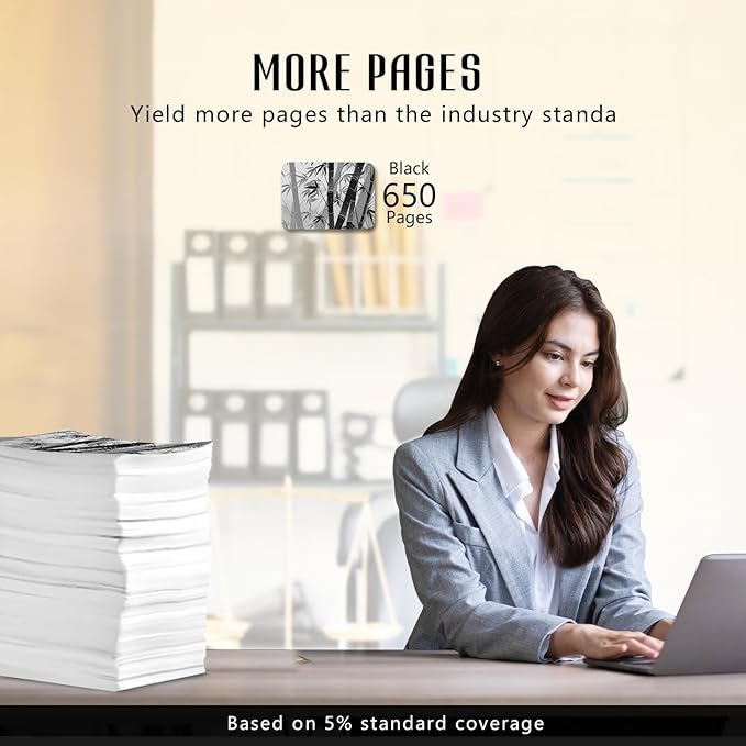 Printer Ink 67XL 67 Black 67XLBlack 2755e Ink Cartridges Replacement for HP Ink 67 67XL HP67 Black Ink Cartridge for HP Printers Fit for Deskjet 2700 2752 2755e 2755 4152 4155 Envy 6000 6055 6058 6075-DeskLoop Office