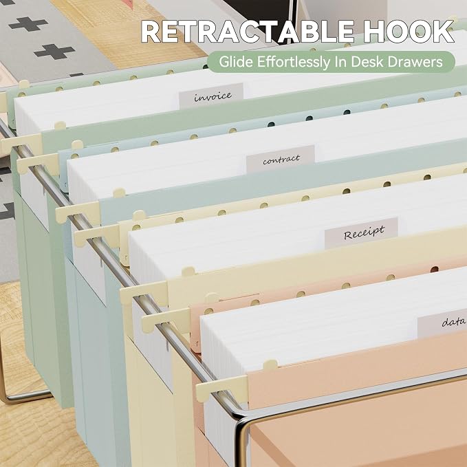 Extra Capacity Plastic Hanging File Folders Legal Size, 6 Pack Reinforced Legal - Image 6