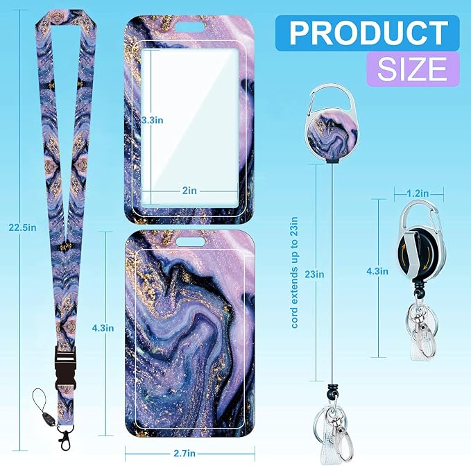 Badge Lanyard, Retractable Badge Holder - Image 2