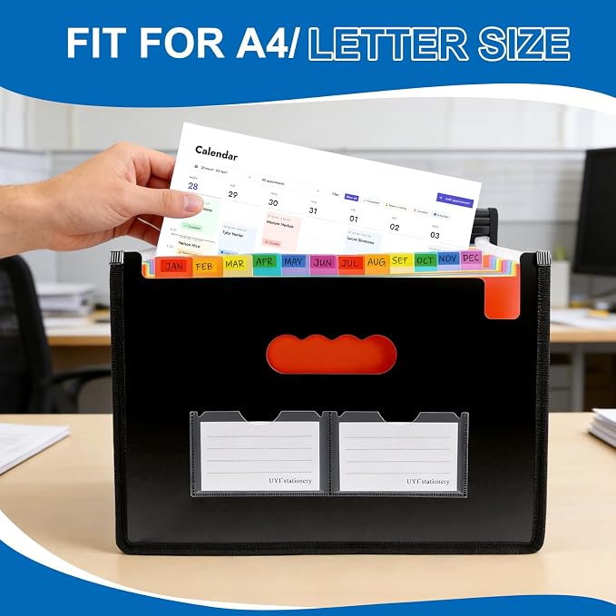 24 Pocket Expanding File Organizer, Accordion Document Folder - Image 2