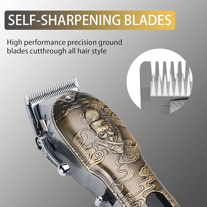 Lanumi Hair Clippers for Men Cordless Hair Trimmer Beard Trimmer/Nose Trimmer Professional T-Blade Trimmer USB Rechargeable Hair Cutting Grooming Kit Barber Clippers Set LED Display-DeskLoop Office
