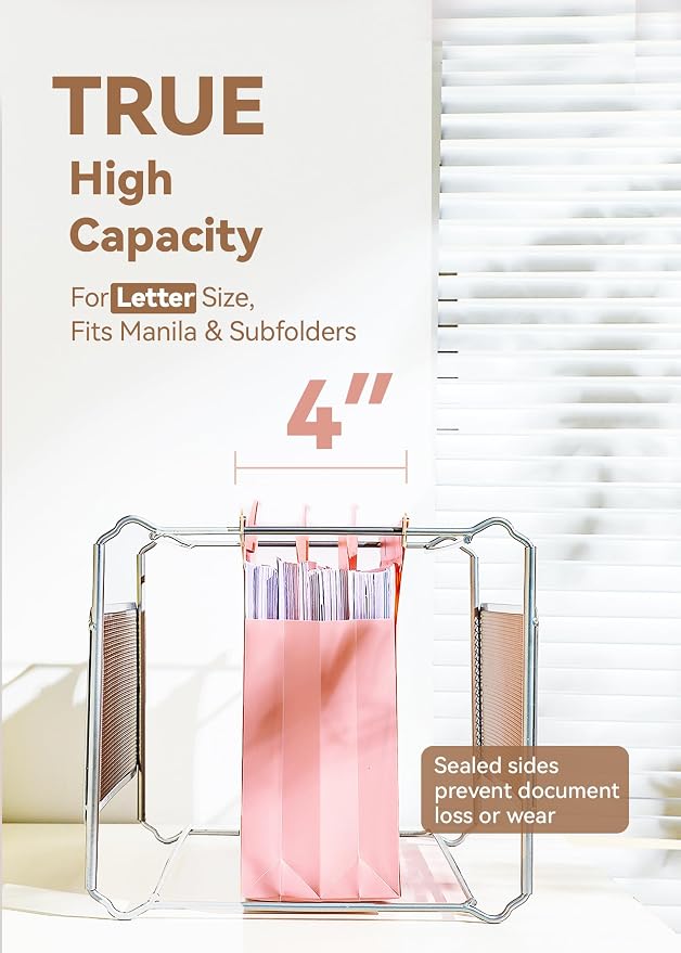 SortRax Plastic High Capacity Hanging File Folders, Letter Size, Heavy Duty - Image 2