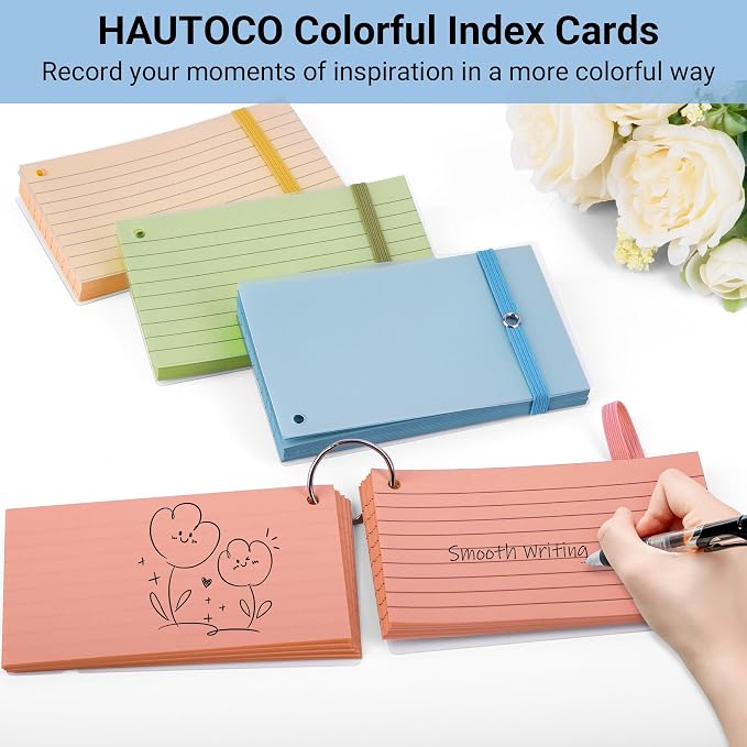 HAUTOCO 400 PCS Colored Index Cards 3x5 - Image 5