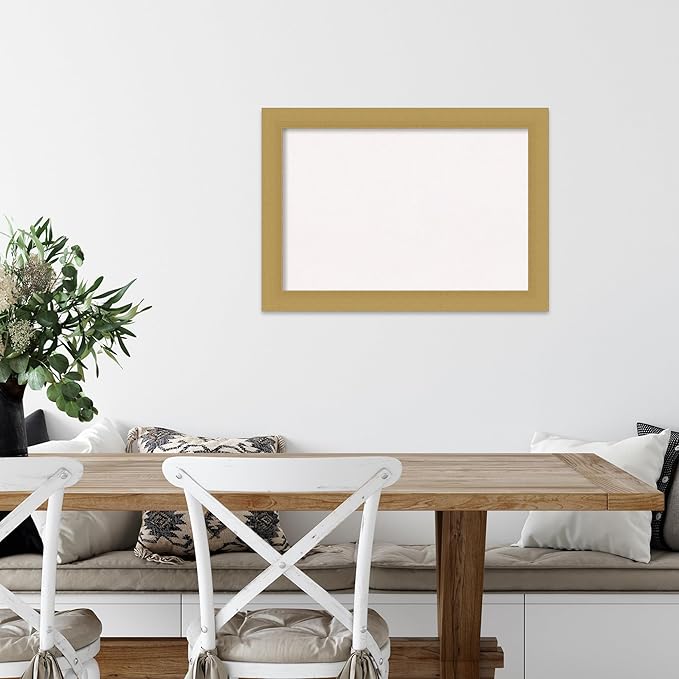 Amanti Art White Cork Board for Wall, 20x28 Vision Board with Gold Frame, Medium Corkboard Office Decor for Home Organization, Casual Corkboard Pinboard to display items for home organization-DeskLoop Office