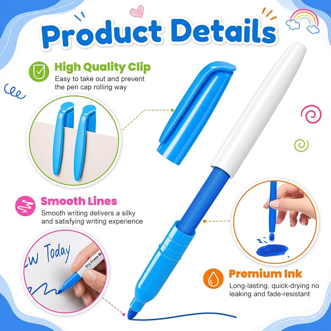 V-Opitos 72 Pack Fine Tip Dry Erase Markers - Image 4