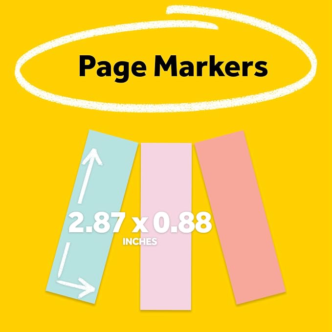 Post-it Page Markers, 0.875 x 2.875 in, 3 Pads | Ideal - Image 2
