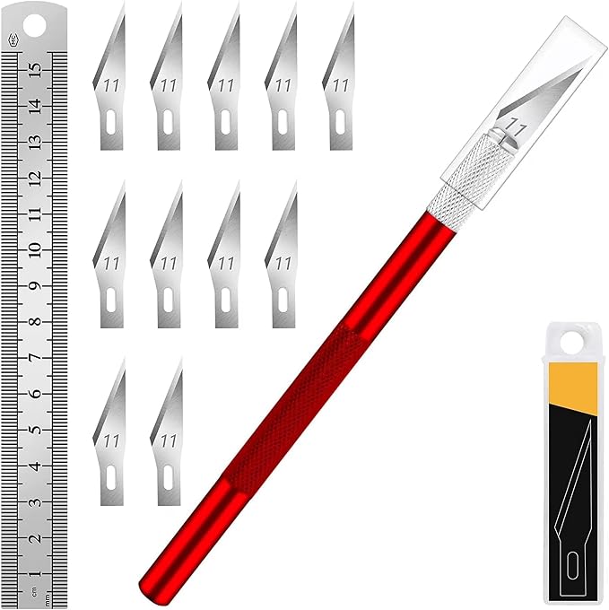 DIYSELF Craft Knife with 10 Extra #11 Blades, Precision Hobby Knife Set with by DIYSELF