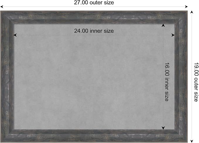 Amanti Art Grey Framed Magnetic Board 19x27 Medium Vision Board - Image 3