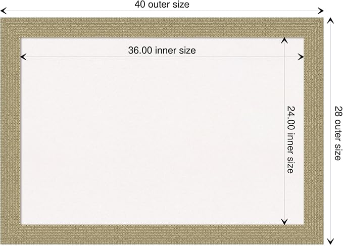 Amanti Art White Cork Board for Wall, 28x40 Vision Board with Gold Frame, Large Corkboard Office Decor for Home Organization, Casual Corkboard Pinboard to display items for home organization-DeskLoop Office