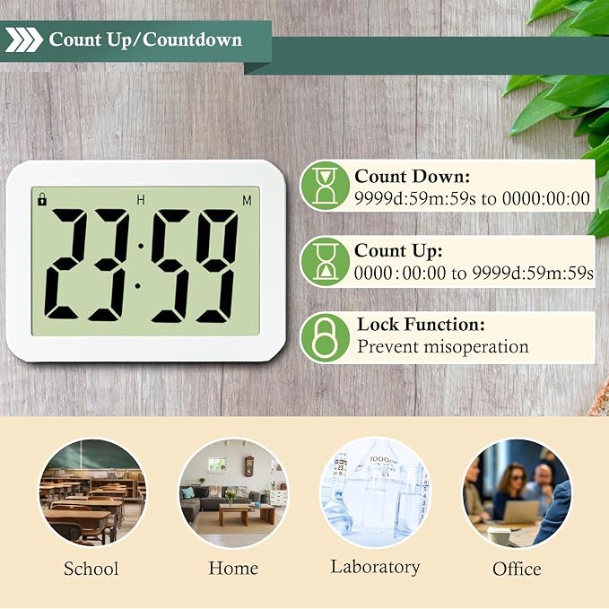 Digital Countdown Days Timer 9999-Days Electronic Timer - Image 2