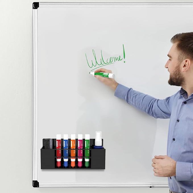 HBlife 2 Pcs Acrylic Magnetic Dry Erase Marker Holder - Image 3