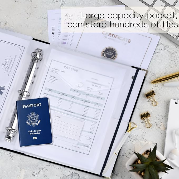 XKDOUS Important Document Organizer Emergency Binder Life Organizer Folio - Image 3