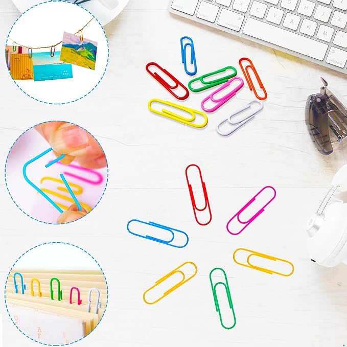 Paper Clips Binder Clips, Colored Office Clips Set - Image 5