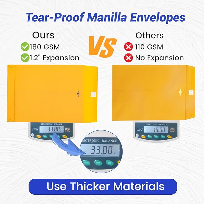 9x12 Expanding Manila Envelopes - Image 4