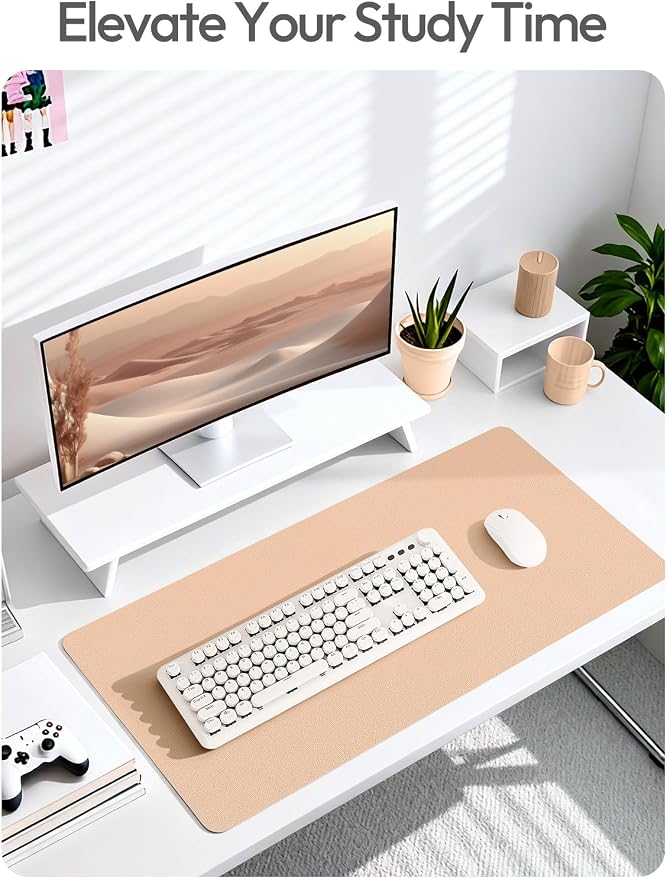 YSAGi Leather Desk Protector, Office Mat, Large Mouse Mat, Non-Slip PU Leather - Image 6