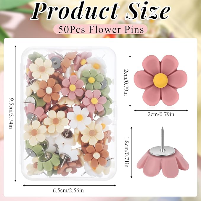 Dispowreath 50 Pcs Flower Push Pins - Image 2