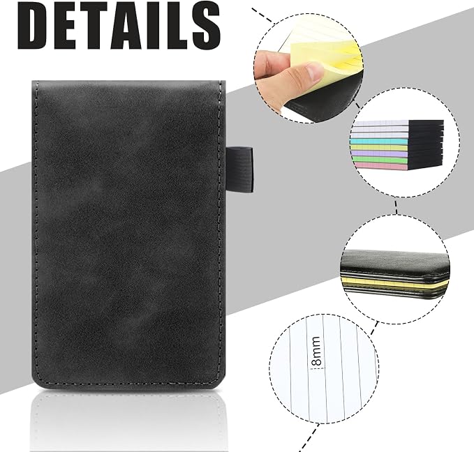 Outus 10 Pcs Mini Pocket Notepad Holder Set Included Mini Pocket Notepad Holder - Image 6