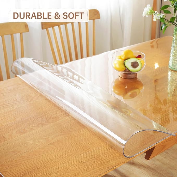 Warmstar Clear Table Protector 2mm Thick, 38x72 Inch Clear Table Cover Protector - Image 2