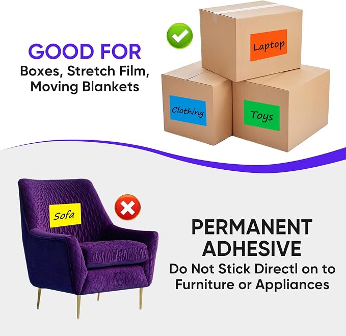 5x3 Inch Large Moving Labels for Boxes, 10 Colors Coding Labels Labels for - Image 7