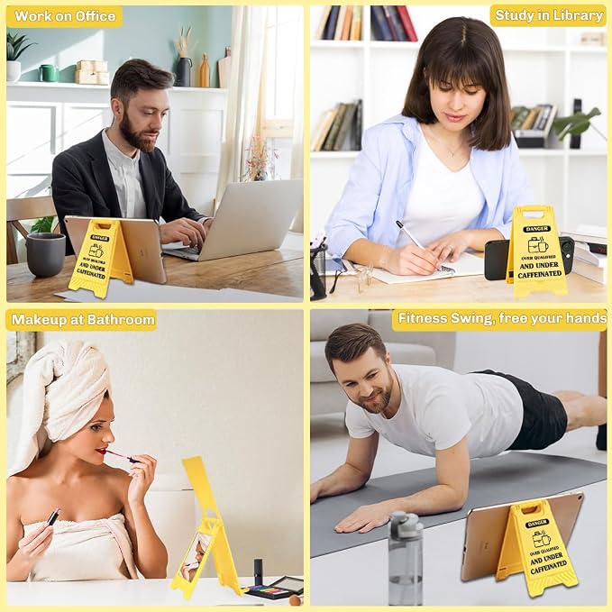 Funny Office Desk Accessories, Office Cubicle Decor, Caution Desk Decor - Image 4