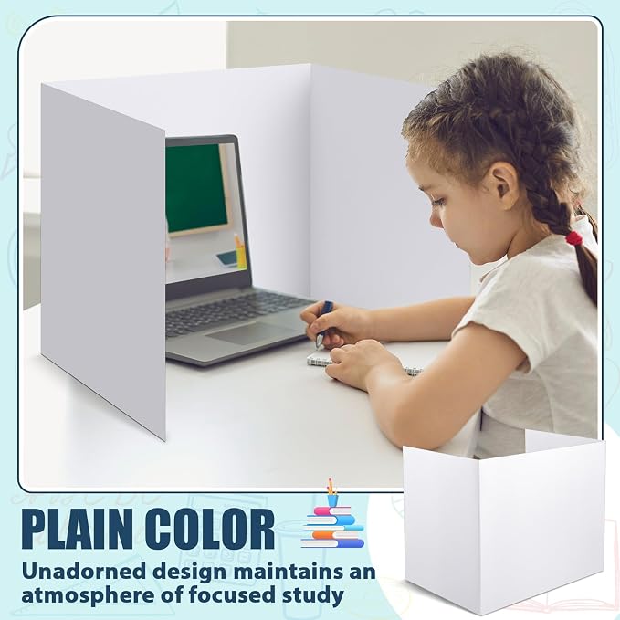 Zhehao 36 Pcs Privacy Boards for Student Desks Bright Colored Classroom Desk - Image 4