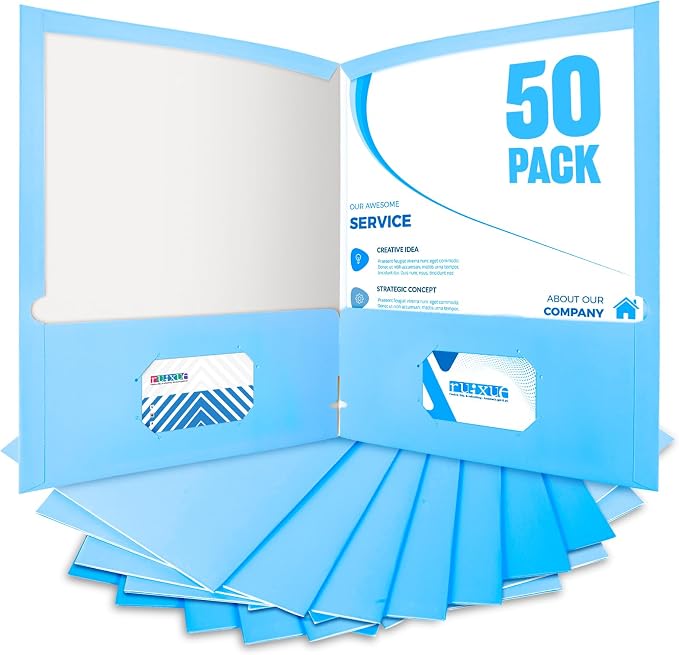BIBRADAA® 50 Packs Blue Folders by BIBRADAA