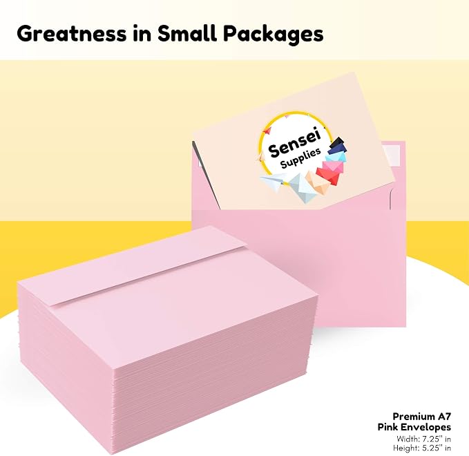 110 5x7 Pink Invitation Envelopes - Image 5