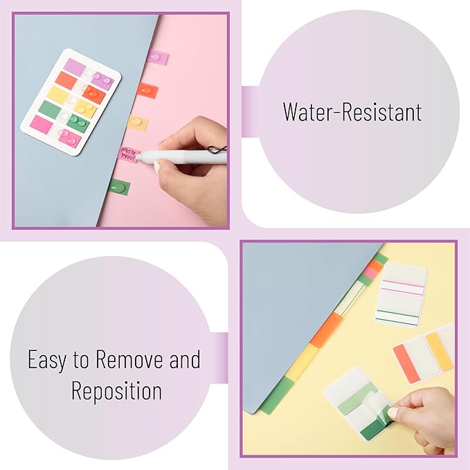 Mr. Pen- Sticky Index Tabs, 500 Pcs, 21 Sets, Colorful Sticky Tabs for Notebooks, Page Markers, Page Tabs for Binders, Page Tabs Sticky Tabs for Books, Notebook Tabs, Book Sticky Tabs for Notebooks-DeskLoop Office