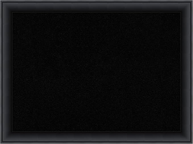 Amanti Art Black Cork Board for Wall, 23x31 Vision Board with Black Wood Frame, Medium Corkboard Office Decor for Home Organization, Modern Corkboard Pinboard to Display Items for Home Organization-DeskLoop Office