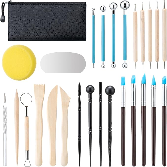 Amrules Clay Tools Kit, Practical Polymer Clay Sculpting Tools Kit, Air Dry by Amrules