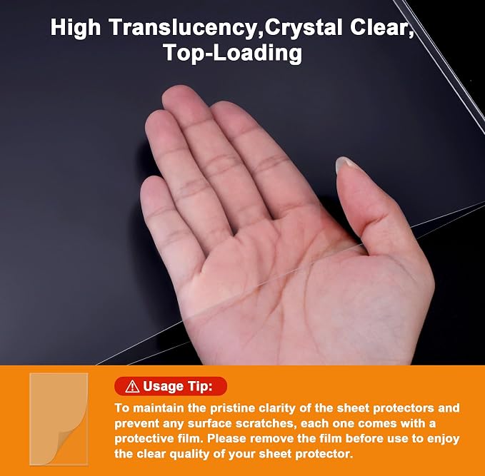Ndsox 25 Pack 8.5" x 14" Rigid Print Protectors Clear Hard Plastic Sheet - Image 5