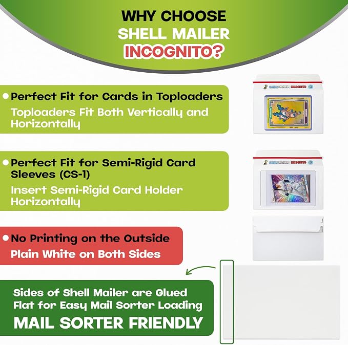 50 Pack Shell Mailer Incognito Trading Card Envelopes by Hobby Armor, Perfect - Image 5