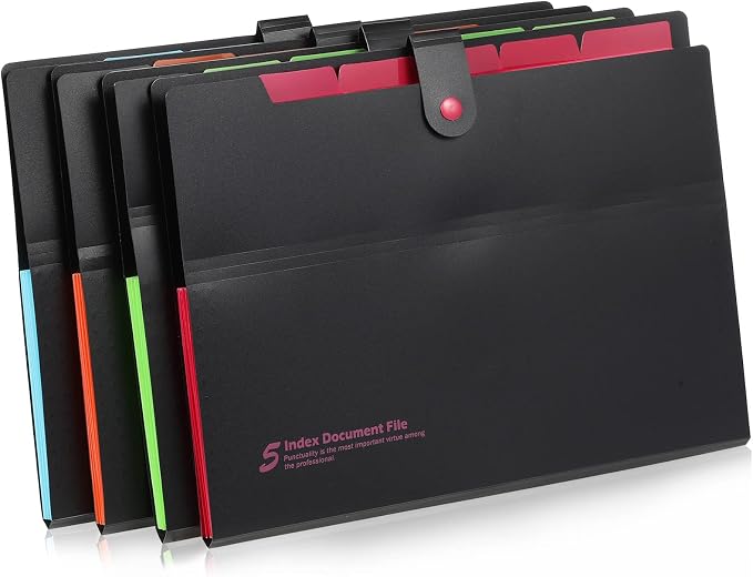Epakh 8 Pack Expanding File Folder Organizer, 6 Pockets Expanding Folder - Image 5
