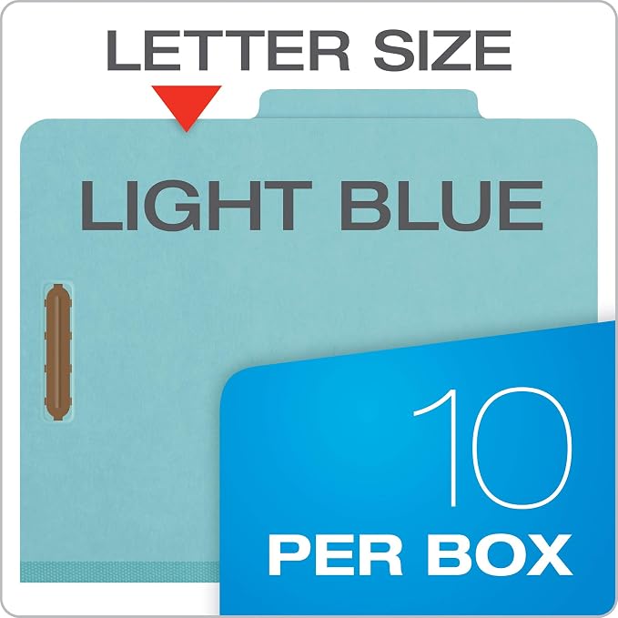 Pendaflex Recycled Classification File Folders, 2 Dividers, 2/5 Tab Cut - Image 2