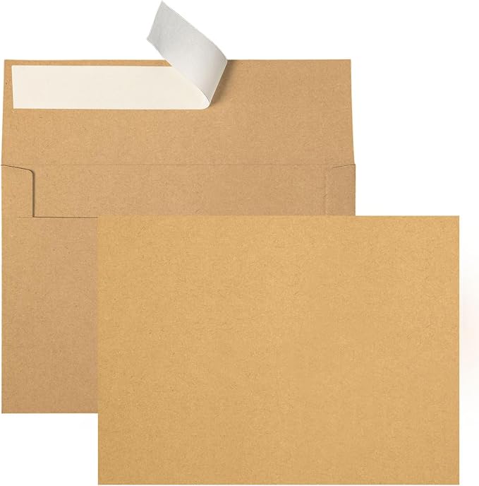 5x7 Brown Kraft Blank Note Cards by Goefun
