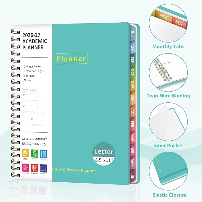 Planner 2026-2027, Academic Weekly and Monthly Calendar Planner, July 2026 - Image 4