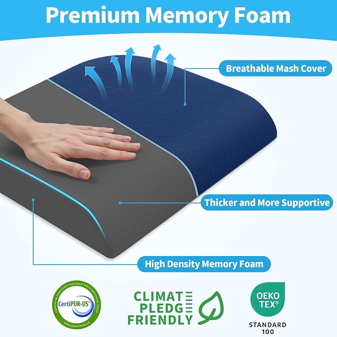 TranquilRelax XLarge Seat Cushion, Memory Foam Cushion - Image 2