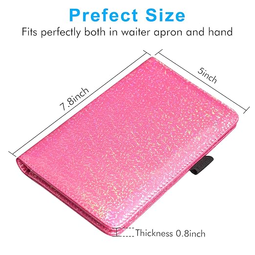 ACdream Server Books for Waitress, Guest Book Note Pad, Cute Pocket Leather - Image 4