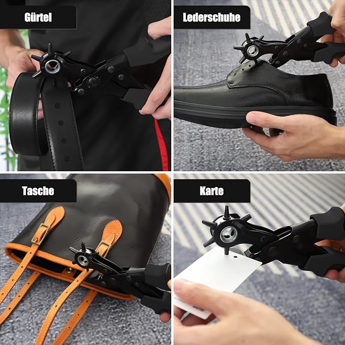Diyife® Leather Hole Punch, Heavy Duty Belt Hole Punch, Revolving Punch Plier - Image 7