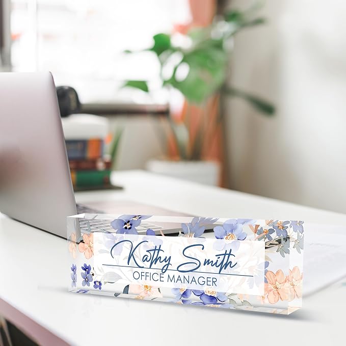 Personalized Name Plate for Desk, Custom Desk Name Plate, Acrylic Name Plate - Image 4