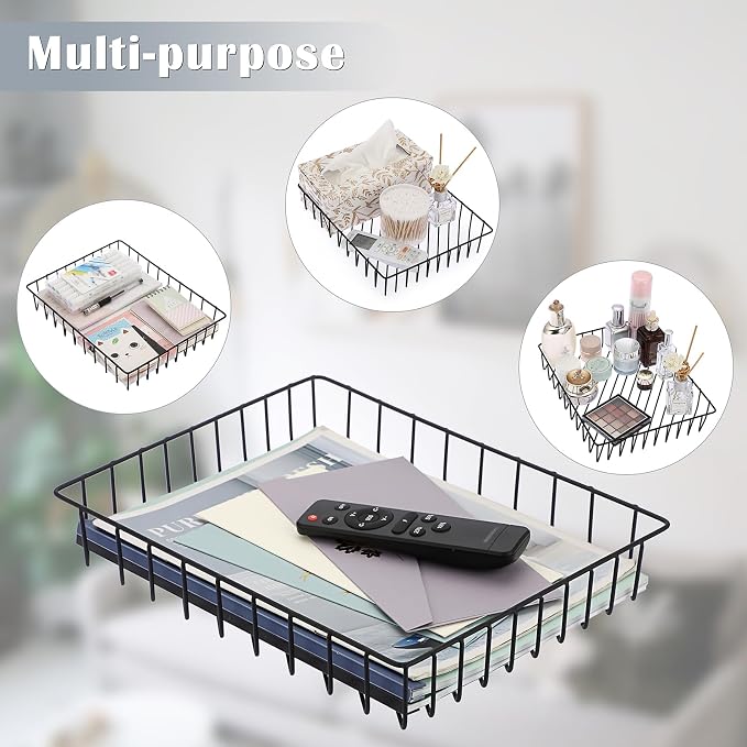 BTSKY Multipurpose A4 File Tray Wire Desk Organizer - Image 4
