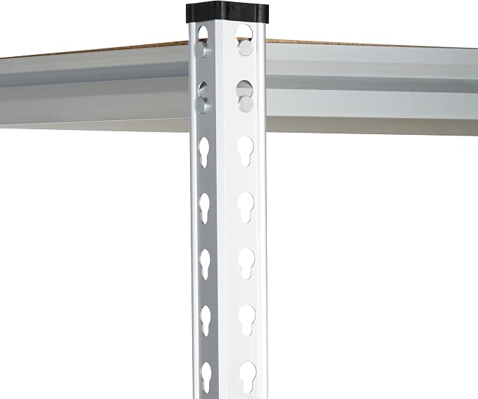 Amazon Basics Double Post Press Board 5 Tier Shelf 36 x 18 x 72, Aluminum | - Image 5