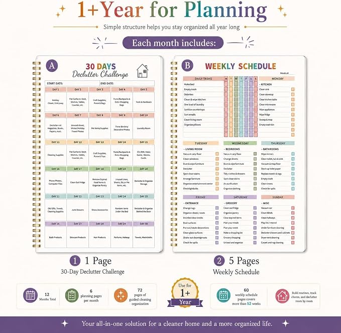 Adhd Cleaning Planner, Schedule&Checklist Organizer - Image 5