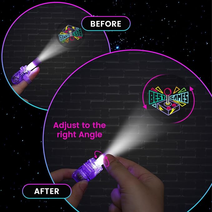 LovesTown 24PCS LED Light up Finger Lights, Kids Flashlight Glow in The Dark - Image 5