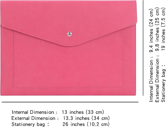 Wason Expanding A4 Document File PU Leather Envelope Case Holder-Large Size - Image 3