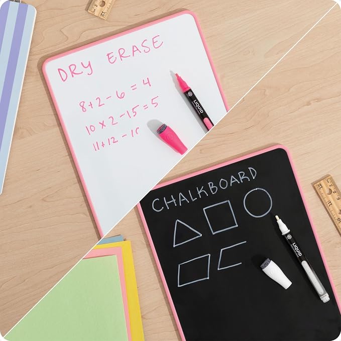 U Brands Double-Sided Lap Board, 8.25 x 11.75, Dry Erase and Chalkboard Surfaces - Image 3