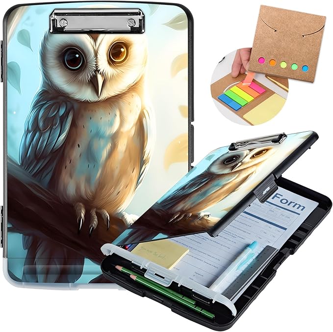 Clipboard with Storage, Storage Clipboard with Pen Holder, Heavy Duty Plastic by Unknown